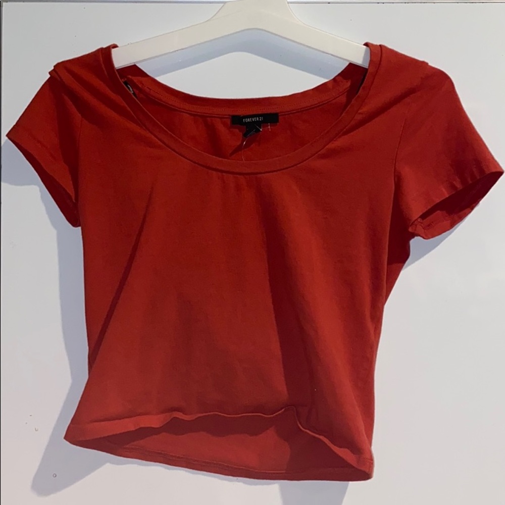 Orange crop shirt